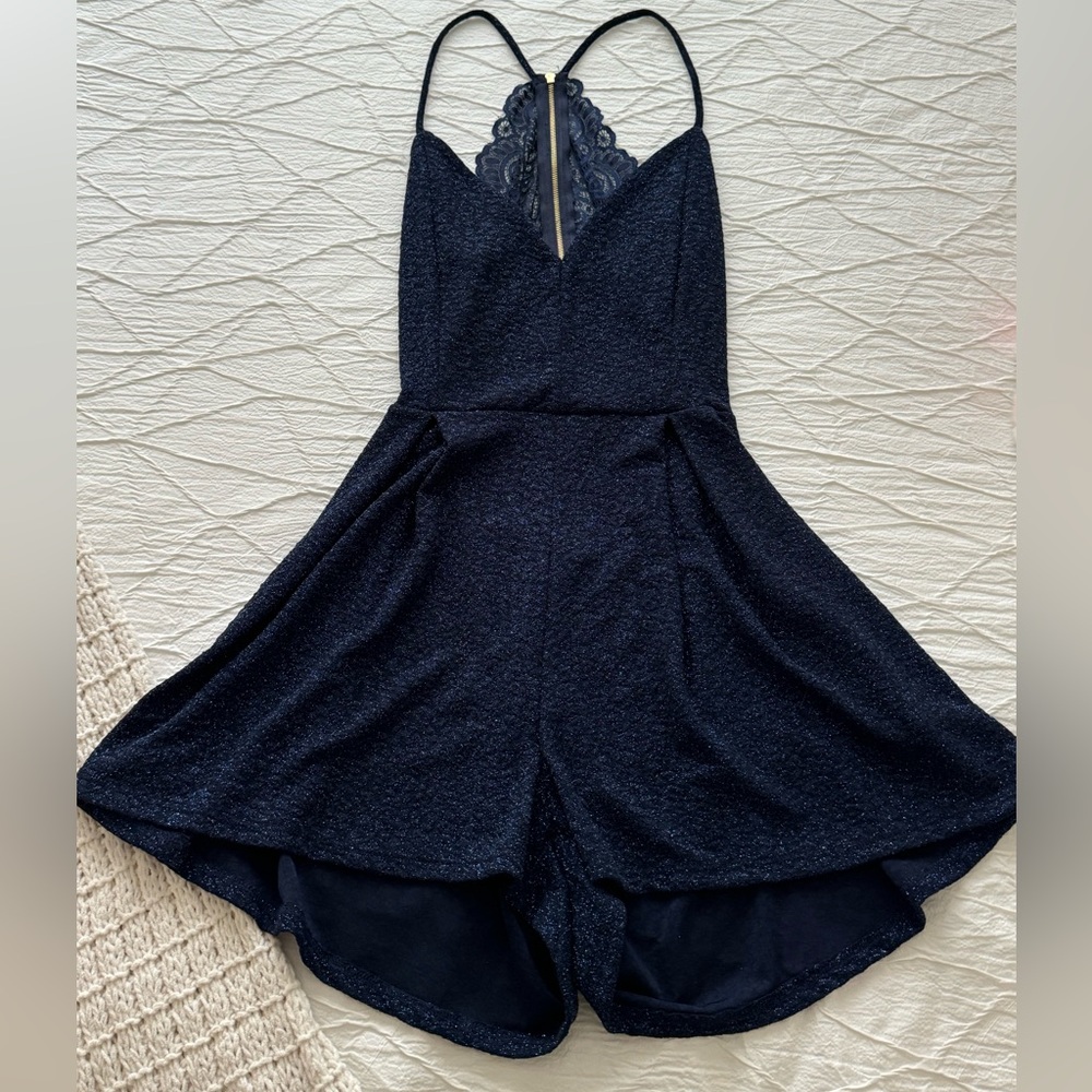 NEW Windsor Medium Navy Glitter Romper